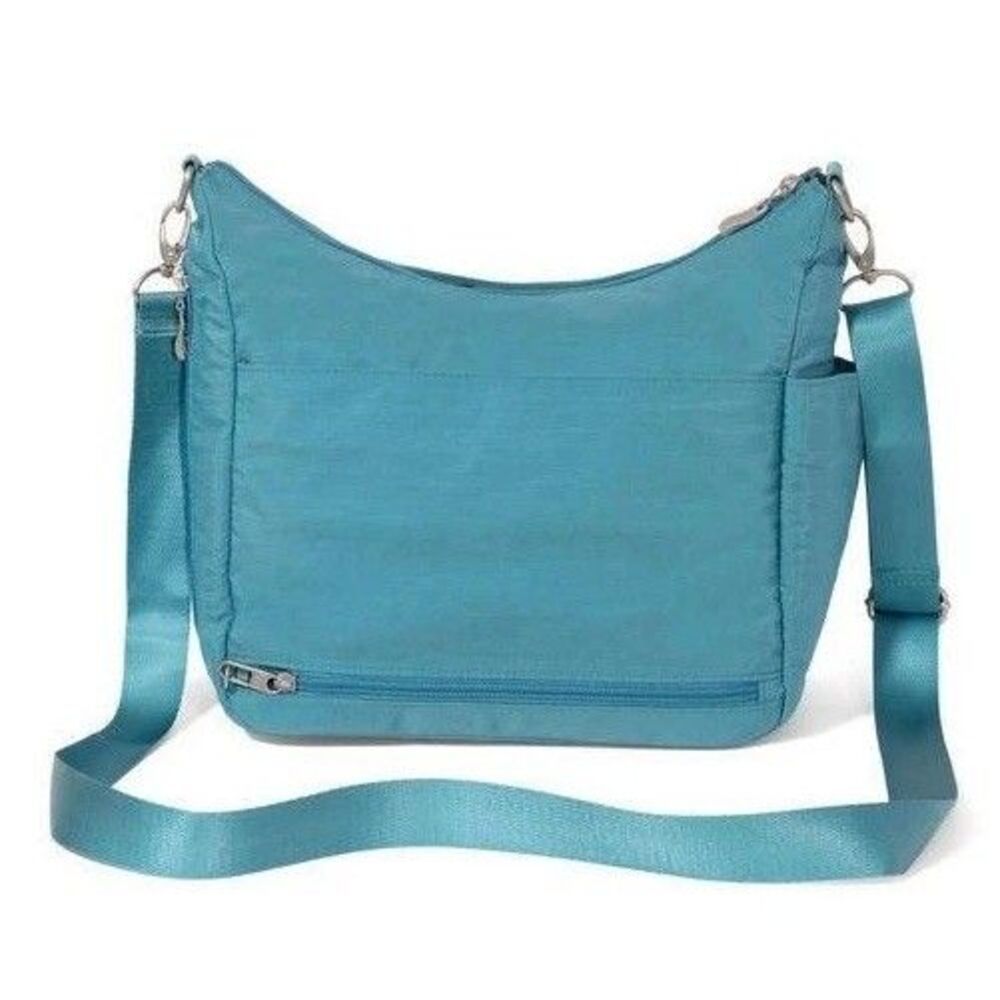 Baggallini Crossbody Bag Women's Medium Teal Green Nylon Travel Zip Pockets NWOT - Picture 2 of 7